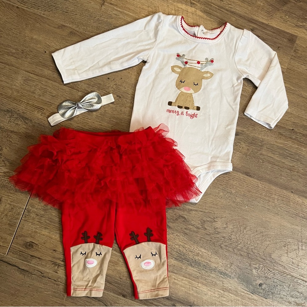 Koalakids Holiday Outfit, Girls size 3-6 months